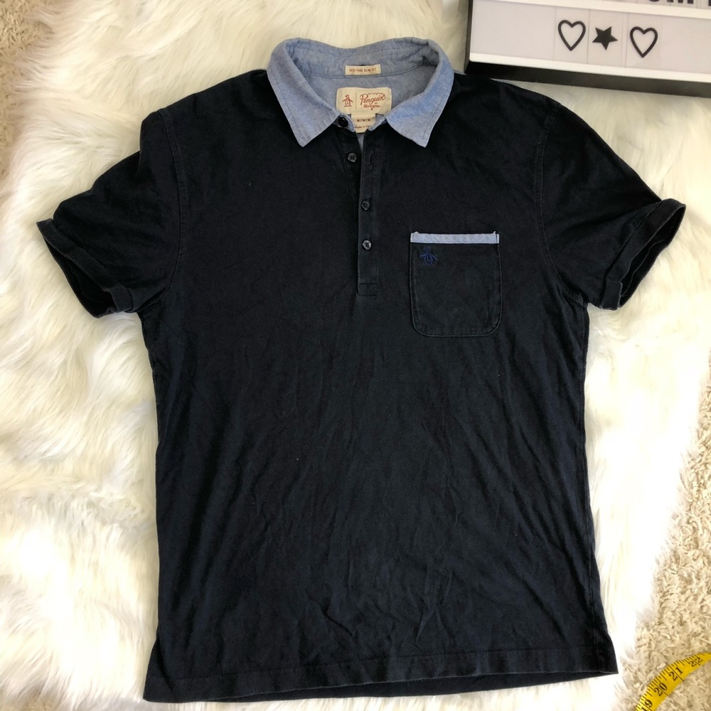 Penguin short sleeve Navy Blue T-shirt